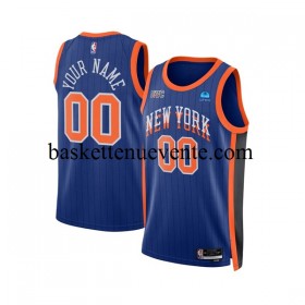 Maillot Basket New York Knicks Personnalisé Nike 2023-2024 City Edition Bleu Swingman - Homme
